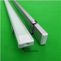 15m/lot 15pcs1m aluminum profile for led strip,milky/clear cover for10mm 5050 strip with fittings,12mm pcb LED bar light CC-1607