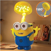Creative charging LED desk lamp learning eye lamp working students cartoon children small night lamp bedside light