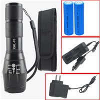 G700 LED flashlights set cree T6 5000LM zoomable tactical flashlight linternas by 1*18650 rechargeable battery /3*AAA torch lamp
