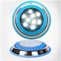 10pcs/lot New led round swimming spot lamp warm white white RGB 9W Ac12V LED Underwater Landscape Lamp Swimming Pool Wall Lamp