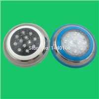 2pcs/lot 15w led round swimming spot lamp Stainless RGB  Ac12V/24v 300mm LED Underwater Landscape Lamp Swimming Pool Wall Lamp