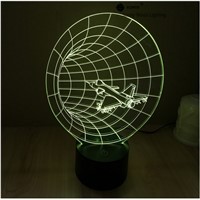 Time machine touch switch LED 3D lamp,Visual Illusion 7color changing 5V USB for laptop,Christmas cartoon toy lamp