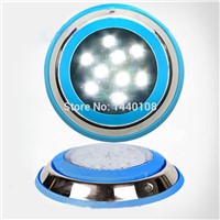 2pcs/lot New led round swimming spot lamp warm white white RGB 9W Ac12V LED Underwater Landscape Lamp Swimming Pool Wall Lamp