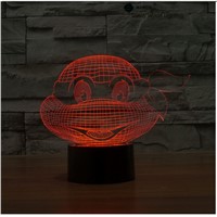Ninja turtle touch switch LED 3D lamp,Visual Illusion 7color changing 5V USB for laptop,Christmas cartoon toy lamp