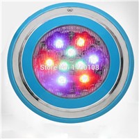 5pcs/lot New led round swimming spot lamp warm white white RGB 9W Ac12V LED Underwater Landscape Lamp Swimming Pool Wall Lamp