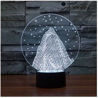 snowberg  touch LED 3D lamp,Visual Illusion 7color changing 5V USB for laptop,Christmas cartoon toy lamp