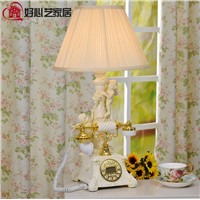 Hoshine New Novelty Cupid Angel Modern Style Bedside Table Lamp White Lampe Deco for Living Room with Telephone Function CCC CE