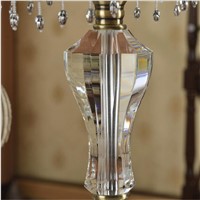 High End Modern Europe Fashion K9 Crystal Fabric Lampshade Led E27 Table Lamp for Wedding Decor Living Room Bedroom 1456