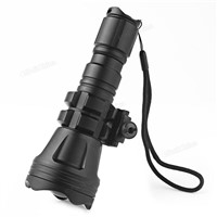 Brinyte B158 Convex Lens Zoomable LED Flashlight Torch Waterproof Outdoor Tactical Hunting Flash Light Red / Green Light