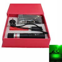 Gift Box Powerful Laser Pointer Pen Adjustable Laser pointer Teaching Presenter Beam laser + 18650 Battery + Charger