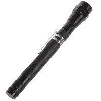 Mini Pen Shape LED Flashlight Torch Penlight Auminum Outdoor Flash Light with Flexible Neck + Magnetic Head + Telescopic Body