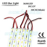 10pcs/lot led luces strip 5630 smd DC12V 50cm 36 led  Aluminum profile Led bar light for Kitchen Cabinet closet jewelry showcase