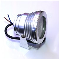 Silver body underwater led lights red blue green 85-286 Voltage 3 W underwater led lamp flat lens underwater pool lights