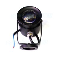 Black cover underwater led light rgb DC 12V 10W pool lights  convex lens underwater led lamp + 24key remote controller