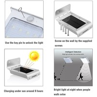 16LEDs PIR Motion Sensor Solar Light Wireless Solar Powered Solar Lamp Waterproof Outdoor Garden Security Wall Light