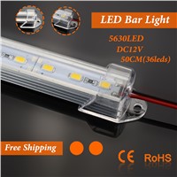 LED luces Strip 36leds/0.5m led Bar Light 5630 SMD with Aluminium Alloy Shell +PC Cover kitchen led under cabinet light