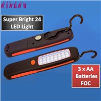 High Quality  Cordless Magnetic 24 LED Inspection Lamp Torch Flashlight Light Camping Work UK