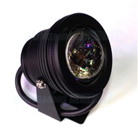 underwater led lights DC 12V 10W black cover underwater swimming pool lights convex lens  fountain light red/ green /blue