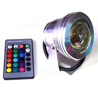 IP68 waterproof  led underwater pool lights rgb Convex Lens 60 angle 10w led underwater lights 12V led fountain pool pond lights