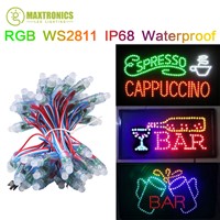 DC5V 12mm WS2811 led pixel module,IP68 waterproof full color RGB string christmas LED light Addressable as ucs1903 WS2801