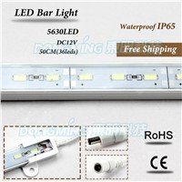 U Aluminium Profile 0.5m LED luces Strip 5630 smd 36leds 12V ip65 waterproof led hard strip under cabinet lighting closet