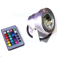 DC12v led underwater lights RGB IP68 Waterproof swimming pool light aluminum shell plane lens with 24 key controller