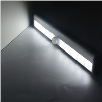 10pcs/lot SMD3528 LED Sensor Light IR Infrared Motion Detector Closet Cabinet  Lamp Wireless Using AAA battery lights