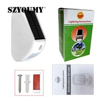 Lofter Garden Wireless Security Bright Motion Sensor Solar Spotlight Lights For Outdoor Yard Deck Wall Security Night Light