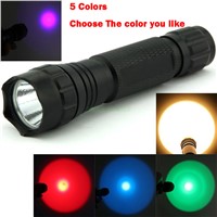 501B Yellow/Green/Red/Blue/UV LED Light 300 Lumen XPE Lanterna Portable Flashlight Torch For Outdoor Hunting Tactical Flashlight