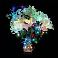 100 LED Outdoor 3 Colors Solar Lamps String Lights Copper Wire Fairy Holiday Christmas Party Garlands  Garden Waterproof Lights