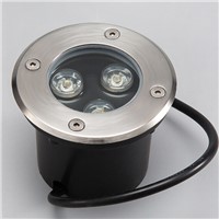 Hot  LED Underground Light 304 Stainless steel  Lamp 3*3W AC85-265V LED  Light Waterproof  IP68 LED Underground Light