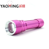 Professional Cree Led 5W Waterproof Zoomable 365nm UV Flashlight Double Light Source Ultra Violet Torch Lamp by 18650 Camping