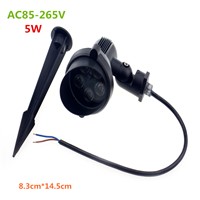 2016 5W AC85-265V Led Underground Lights Dia83mm Landscape Lighting IP66 Waterproof 5color Outdoor Lawn Yard Flood Lamp