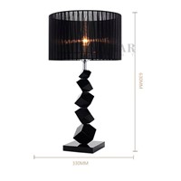 Fashion black k9 crystal table lamp luxury high quality crystal table lamp for bedroom hotel lobby table lamp de mesa lamparas