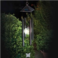 New Arrivals Hanging Wind Chimes Solar Powered Colour Changing LED Light Garden Windchimes Garden Yard Decoration Fashion Solar
