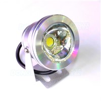 Hot product silver shell flat lens underwater pool light AC85-265 IP68 underwater led lamp10W red green blue