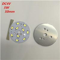 5pcs Small round light board 4V  6V strips light plate  32mm  50 mm circular lamp board led small round light board 3W 5 W