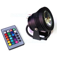 AC85-265V underwater light rgb black body flat lens waterproof LED IP68 rgb led underwater light + 24key controller