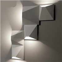 Creative Fashion Magic DIY 3D Geometric Aluminum Led Wall Lamp for Living room TV Background Aisle Balcony Porch Light 1582