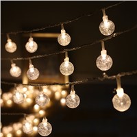4M 40pcs leds round transparent ball DIY led string light decoration,3AA battery operated party supplies,home,garden decoration
