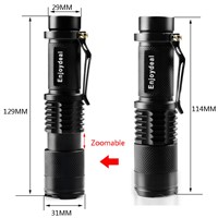 New 2017 3000 Lumens High Power LED Torch CREE xm-l T6 Flashlight Zoomable Torch light tactical Flashlight 5 modes For 18650