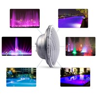 hot sale Stainless steel +PC remote control underwater light IP68 PAR56 72W RGB, AC12V LED Swimming pool light safe in used