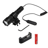 2500Lm XML T6 LED Flashlight Torch Tactical Light Mount Lamp Rifle Gun Rail Lanterns+Rechargeable 18650 Battery + Charger