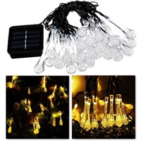 4.8M20LED solar water droplets series for garden wedding courtyard Christmas party indoor and outdoor decorative Color lamp