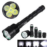 10000 Lm Tactical 5 x XML T6 LED Flashlight Torch Hunting Light 5 Modes for 18650 Battery