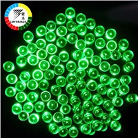 Coversage 100 Leds Outdoor Yellow Solar Lamps LED String Lights Fairy Holiday Christmas Garlands Solar Garden Waterproof Lights