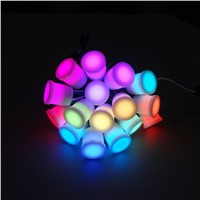100pcs DC5V 16mm Diffused Addressable WS2811 IC Full Color LED Modules Light Outdoor Waterproof SMD 5050 RGB Pixel String Lights