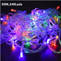 New 30M Waterproof 240 LED Holiday String Lights for Christmas Festival Party Trees Home Decoration LED-30M