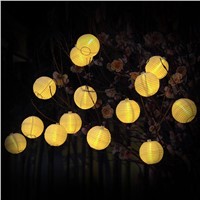 2017 New Year Christmas Light 10 LED Solar Chinese Hanging Lantern String Lights Lamp For Outdoor Garden Yard Xmas Decoration