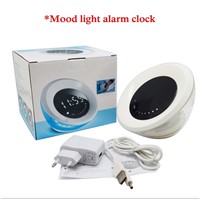 Hot Selling JW-6618 Wake Up Light Alarm Clock Living Colors Led Table Lamp Color Changing Automatically By Touch Screen